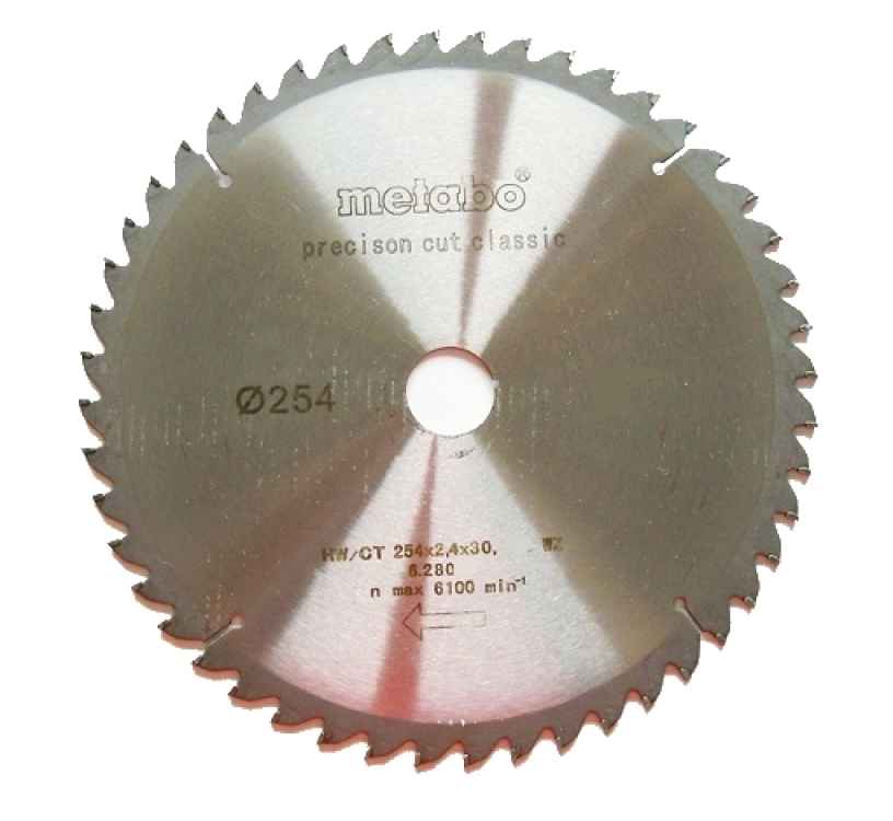 Metabo Kreissägeblatt,254x2,4x30,40WZ 20° precision cut